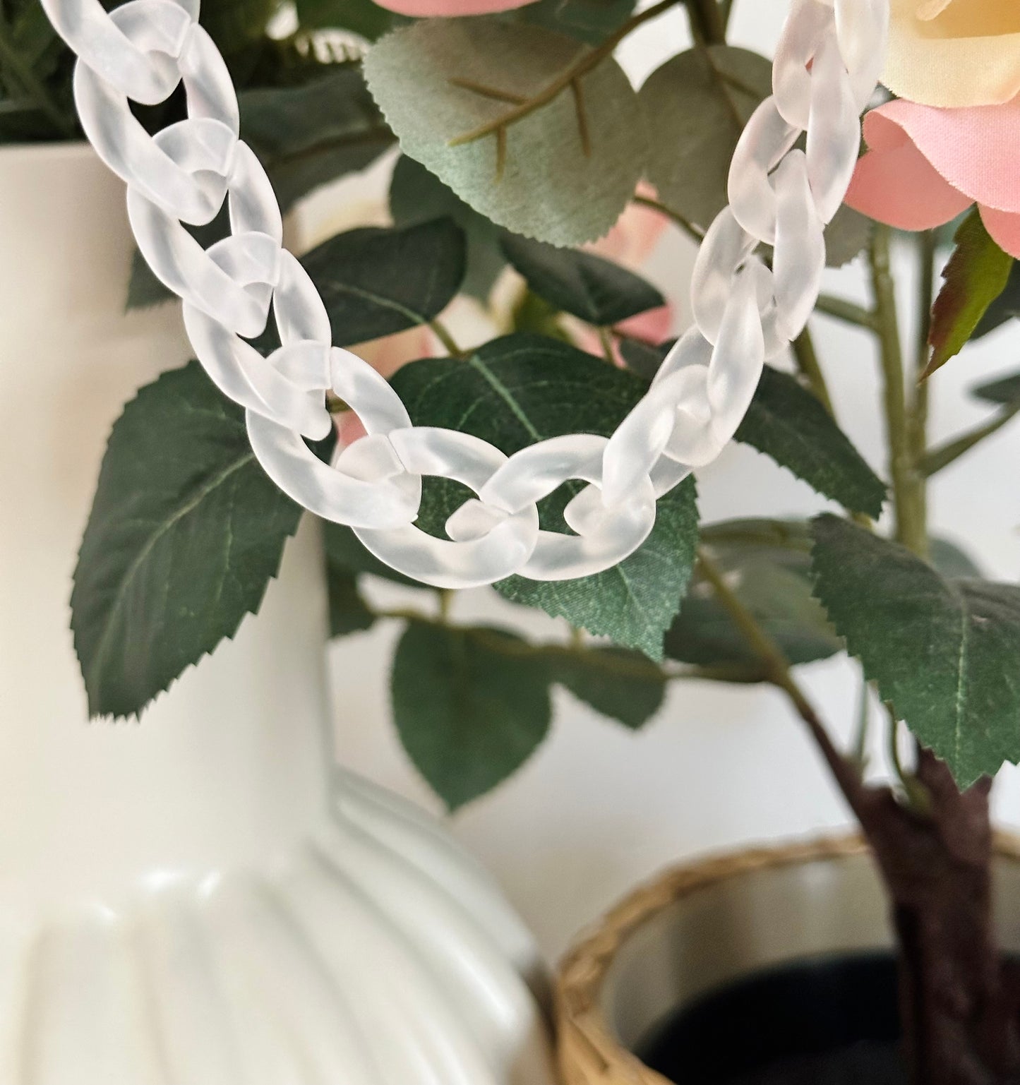 Chaîne de téléphone Chaîne Blanc