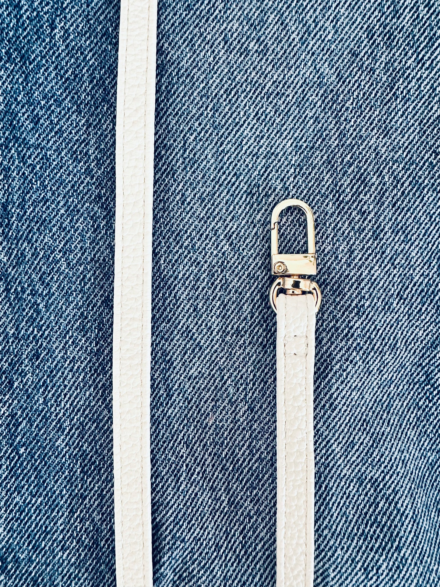 Lanière en Cuir Blanc