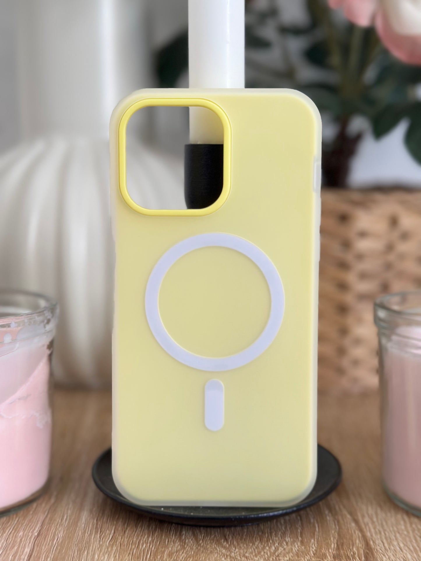 Coque téléphone Magsafe Jaune Pastel