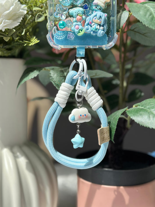Chaîne de téléphone Kawaii Bleu