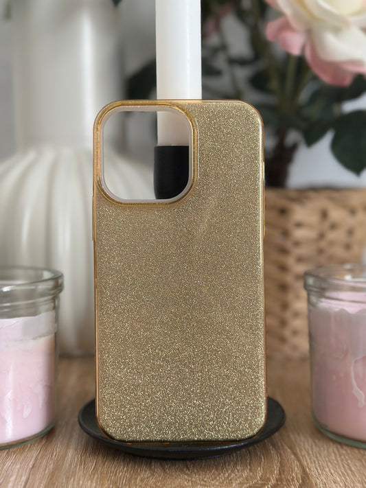 Coque téléphone Paillette Dorée