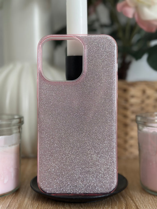 Coque téléphone Paillette Rose