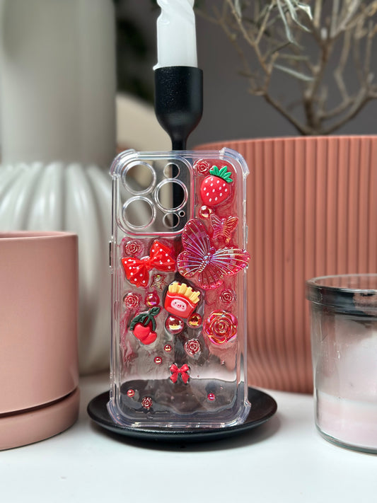 Coque téléphone Transparente Rouge