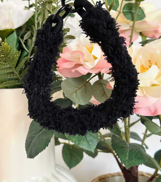 Chaîne de téléphone Laine Noir