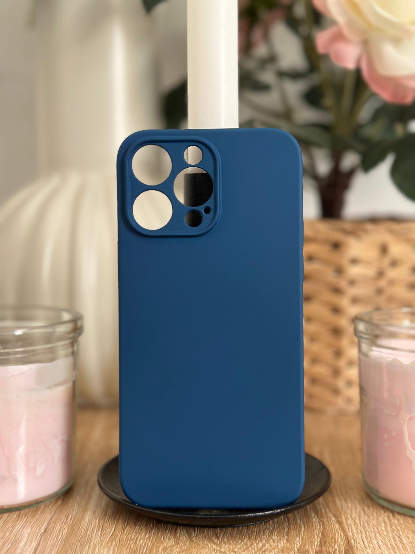 Coque téléphone Mat Bleue