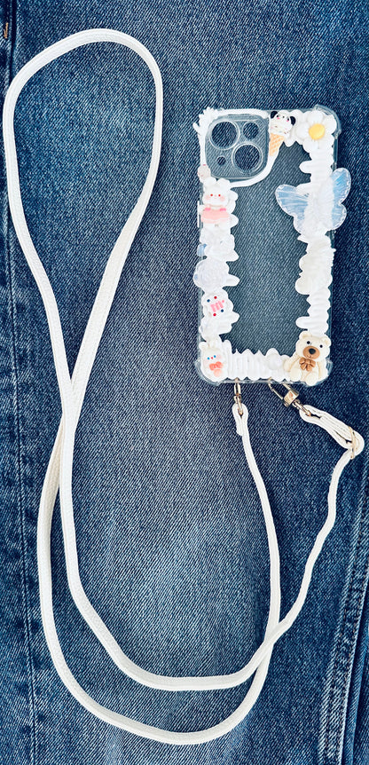 Lanière en Cuir Blanc