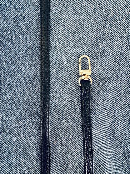 Lanière en Cuir Noir