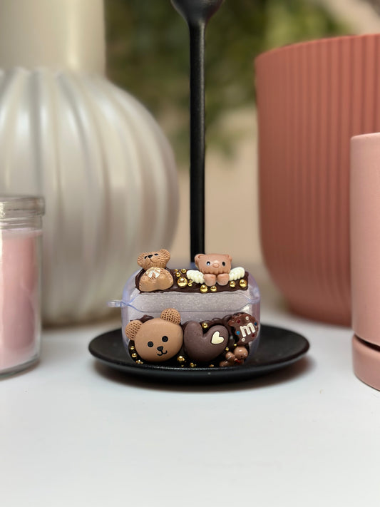 Coque écouteur Marron