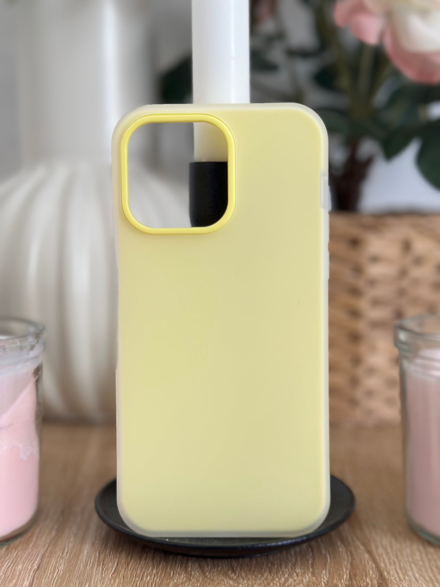 Coque téléphone Jaune Pastel
