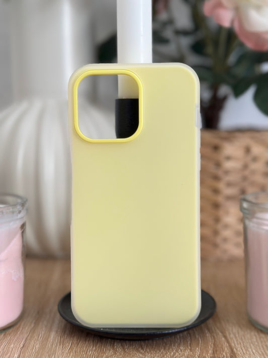 Coque téléphone Jaune Pastel