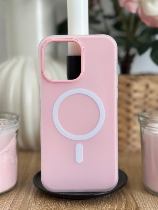 Coque téléphone Magsafe Rose Foncé Pastel