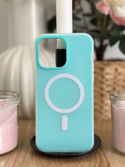 Coque téléphone Magsafe Turquoise Pastel