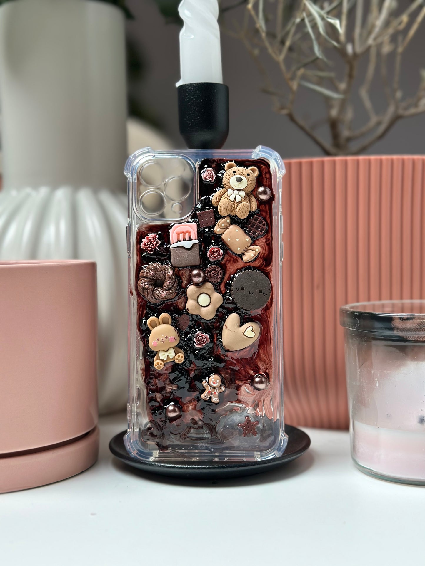 Coque téléphone Transparente Marron