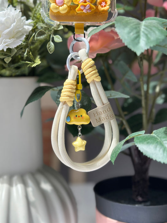 Chaîne de téléphone Kawaii Jaune