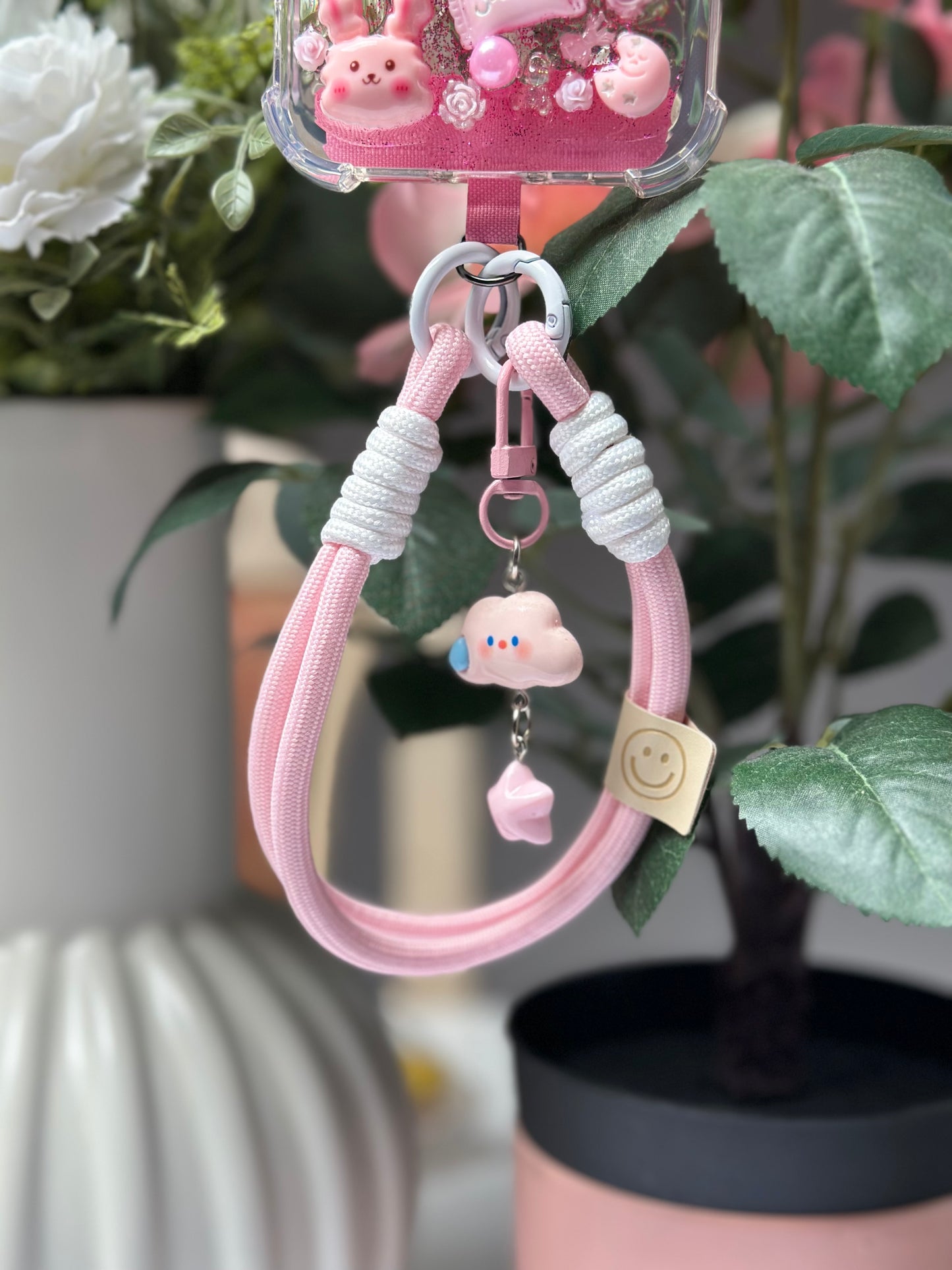 Chaîne de téléphone Kawaii Rose