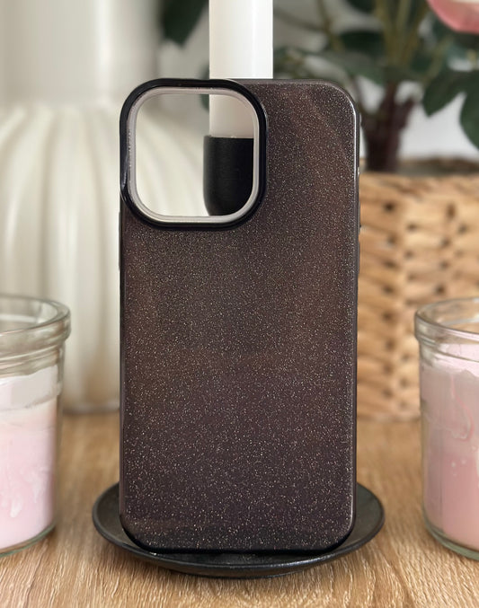Coque téléphone Paillette Noir