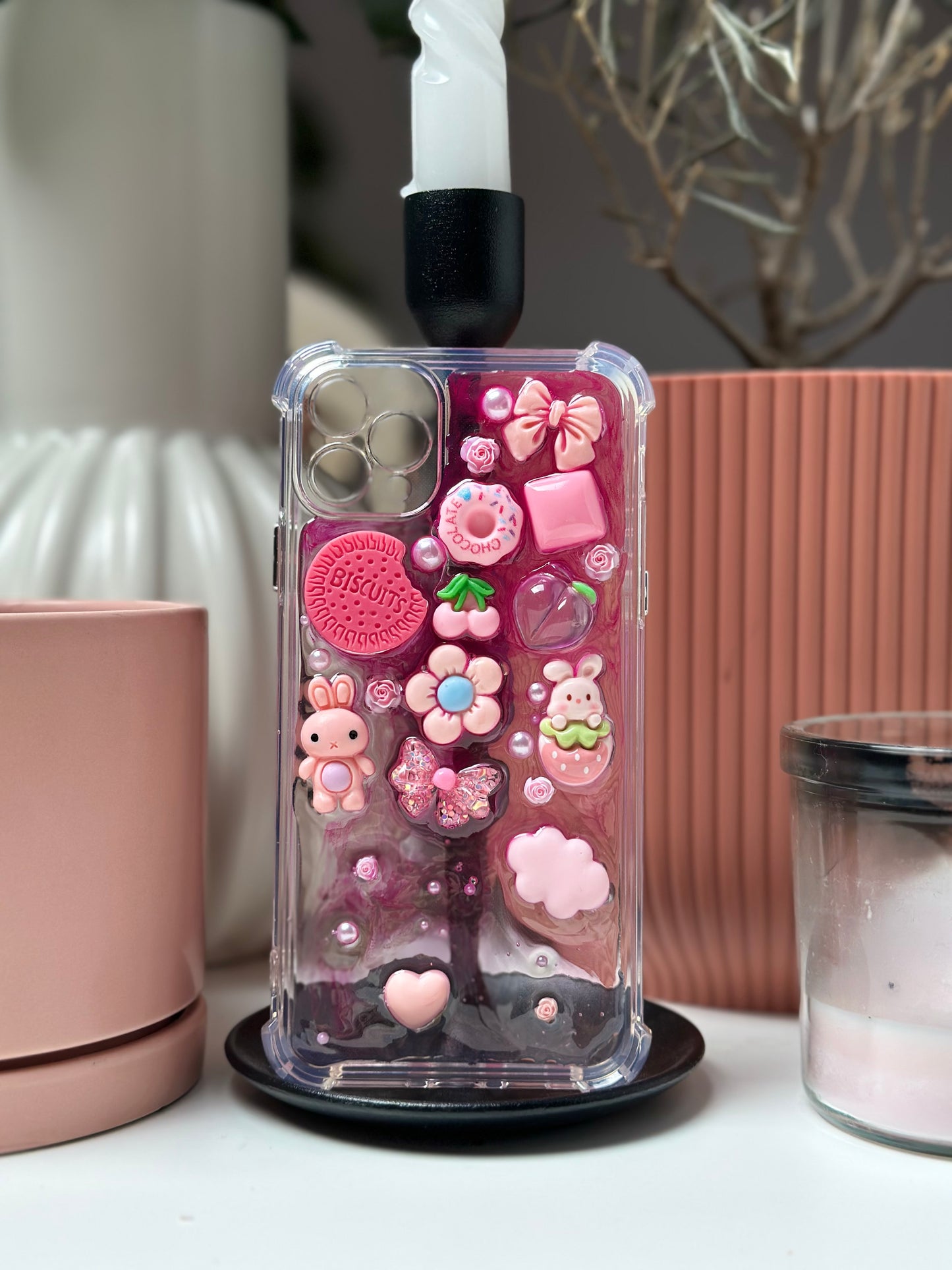 Coque téléphone Transparente Rose